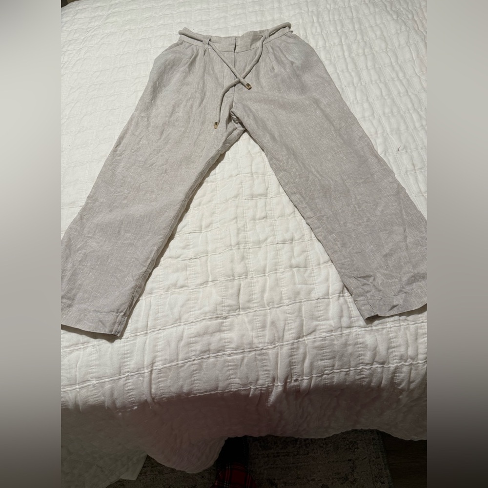 100% Linen Pants by Significant Other 
Beige